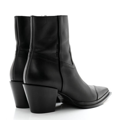 Jimmy Choo Shiny Calfskin Cece 60 Ankle Boots 37 Black 4 of 11