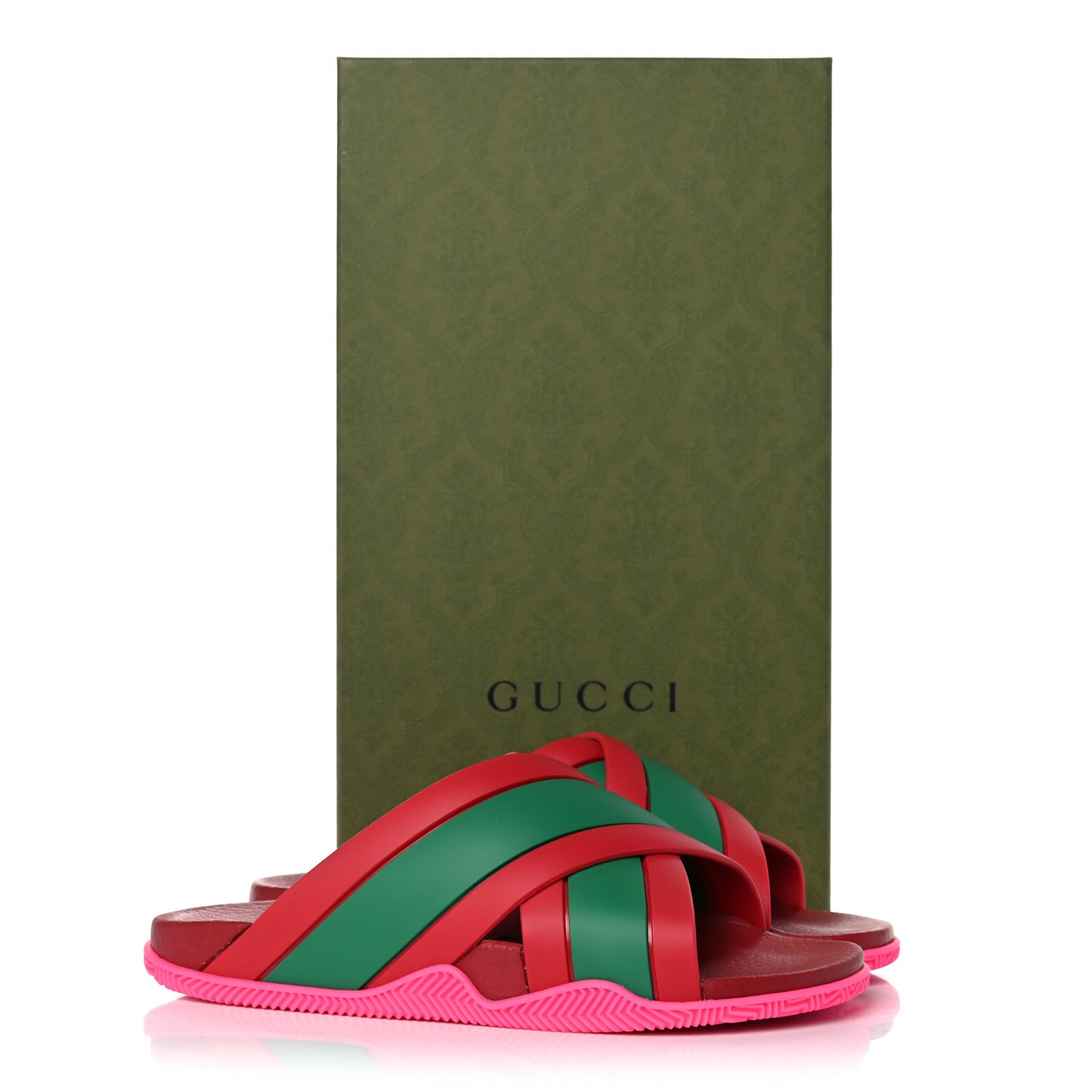 Rubber Web Womens Criss Cross Slide Sandals 39 Coral New Shamarock