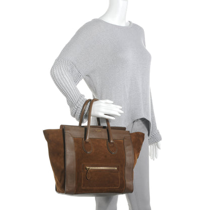 Celine Leather Suede Mini Luggage Khaki 2 of 7