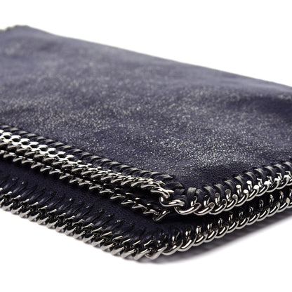 Stella McCartney Shaggy Deer Falabella Fold Over Clutch Navy Blue 10 of 12