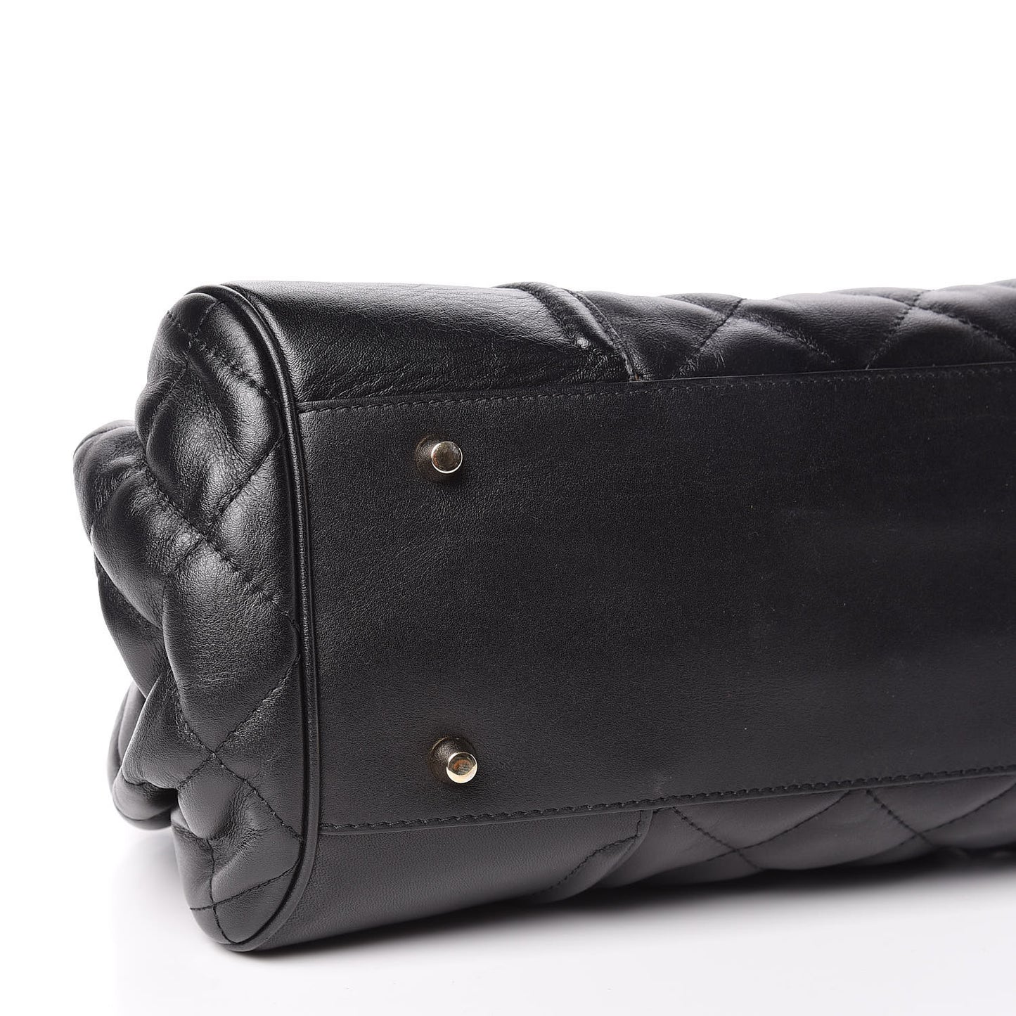 Calfskin Quilted Manor Tote Black