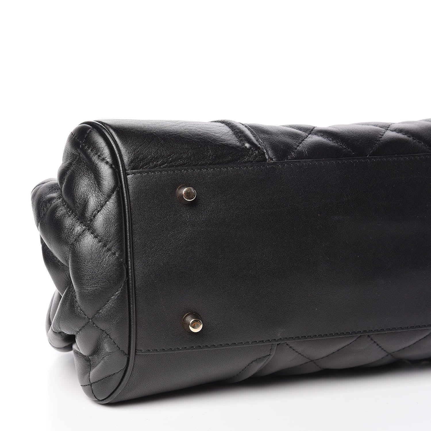 Burberry Calfskin Quilted Manor Tote Black 6 of 9