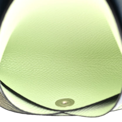 Hermes Epsom Verso Calvi Duo Card Case Bleu De Prusse Vert Fizz 6 of 9