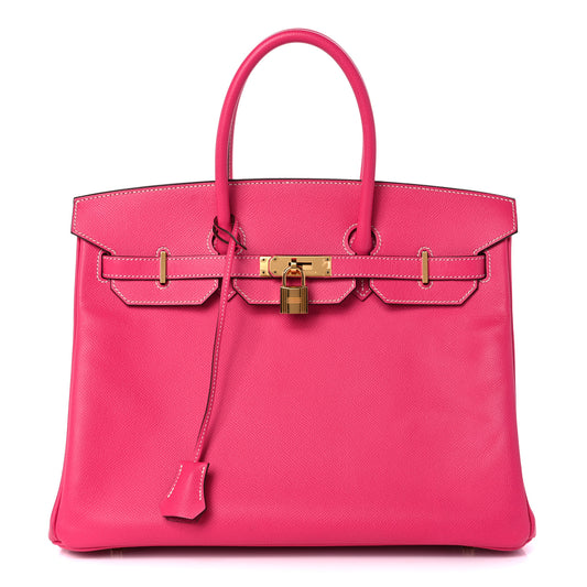 Epsom Birkin 35 Rose Tyrien