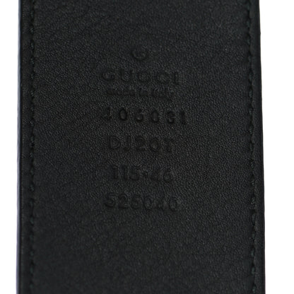 Gucci Textured Calfskin Double G 40mm Belt 115 46 Black 3 of 6