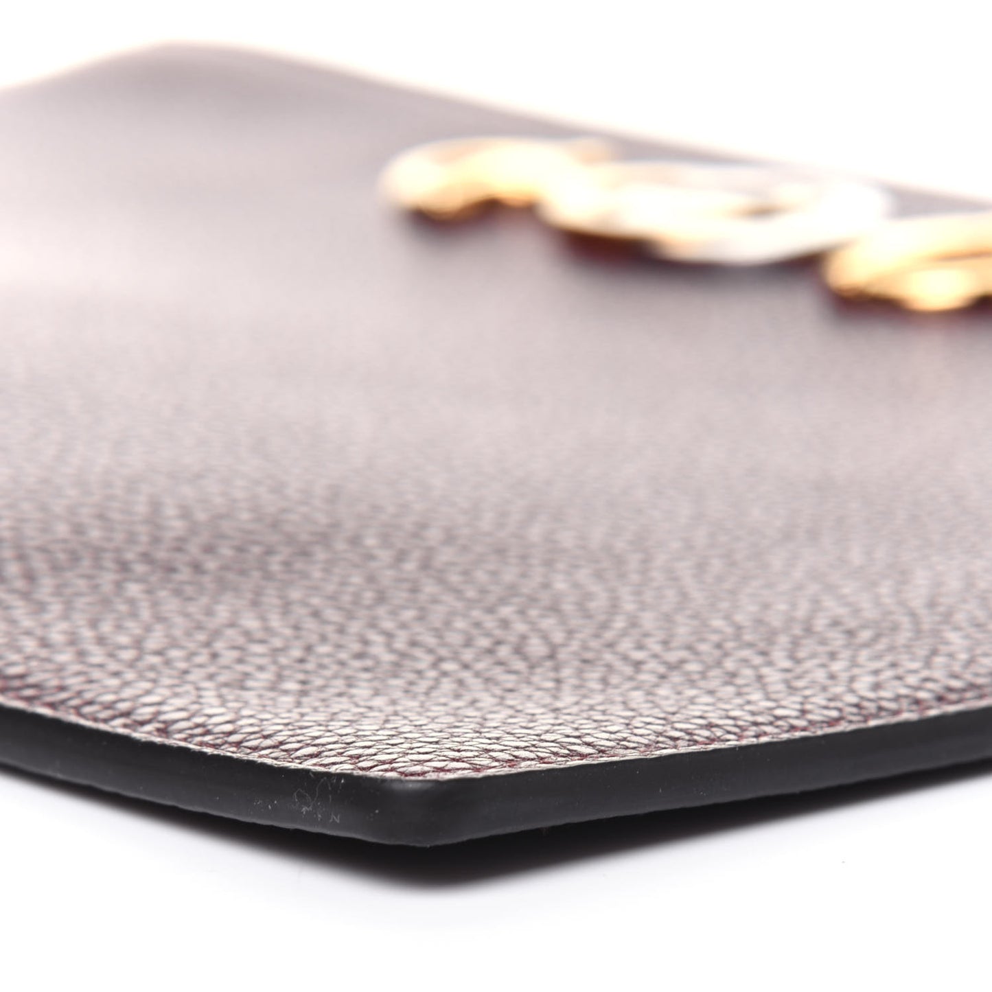 Grainy Calfskin Zumi Zip Pouch Vintage Bordeaux