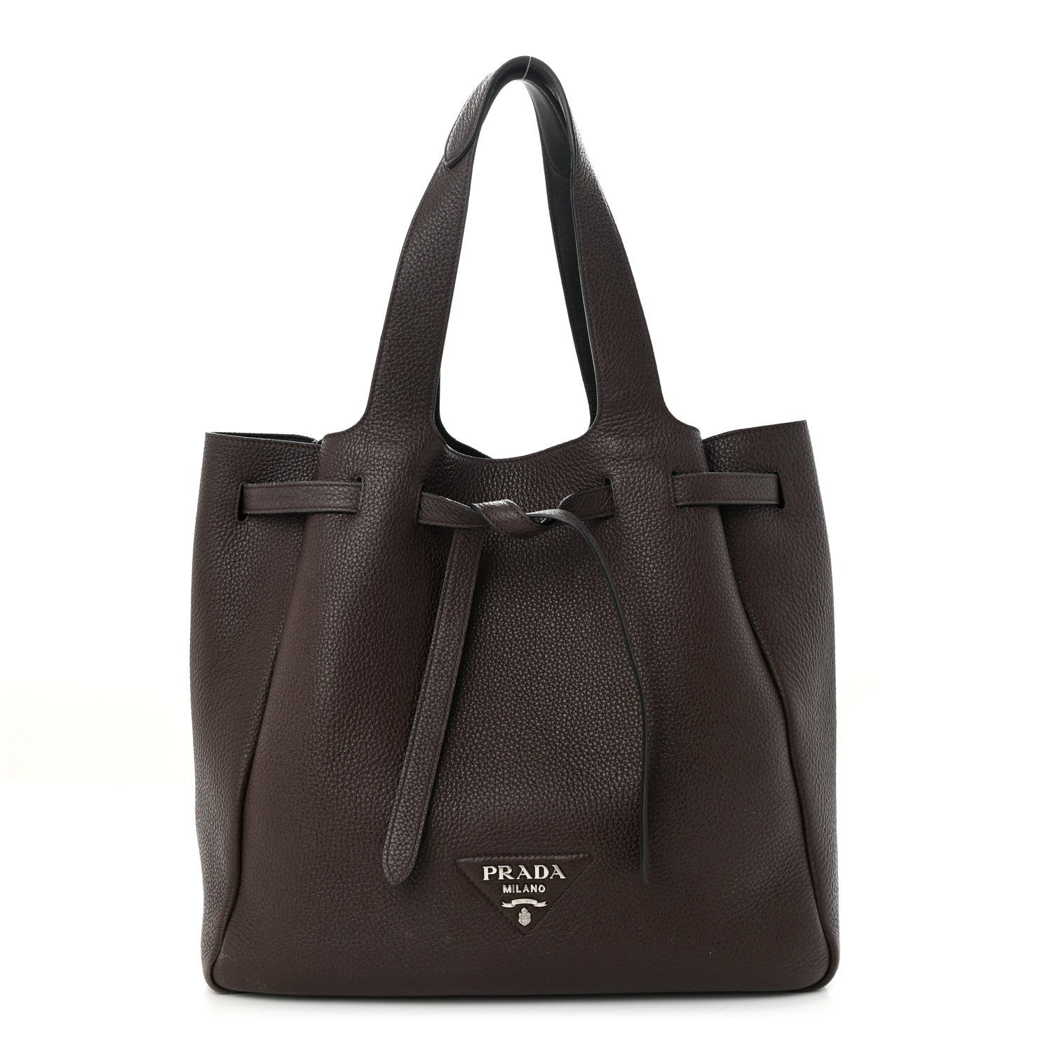 Prada Vitello Daino Soft Dynamique Tote Caffe Black 1 of 12