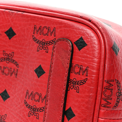MCM Visetos Medium Liz Reversible Shopper Tote Ruby Red 13 of 29