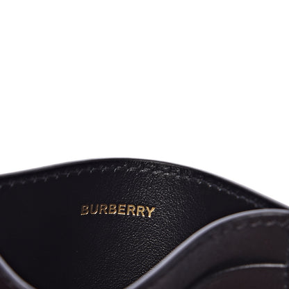 Burberry Grainy Calfskin Monogram Motif Card Case Black 6 of 7