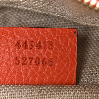 Gucci Monogram Dollar Calfskin Mini Bree Messenger Bag Beige Ebony Sun Orange 7 of 10
