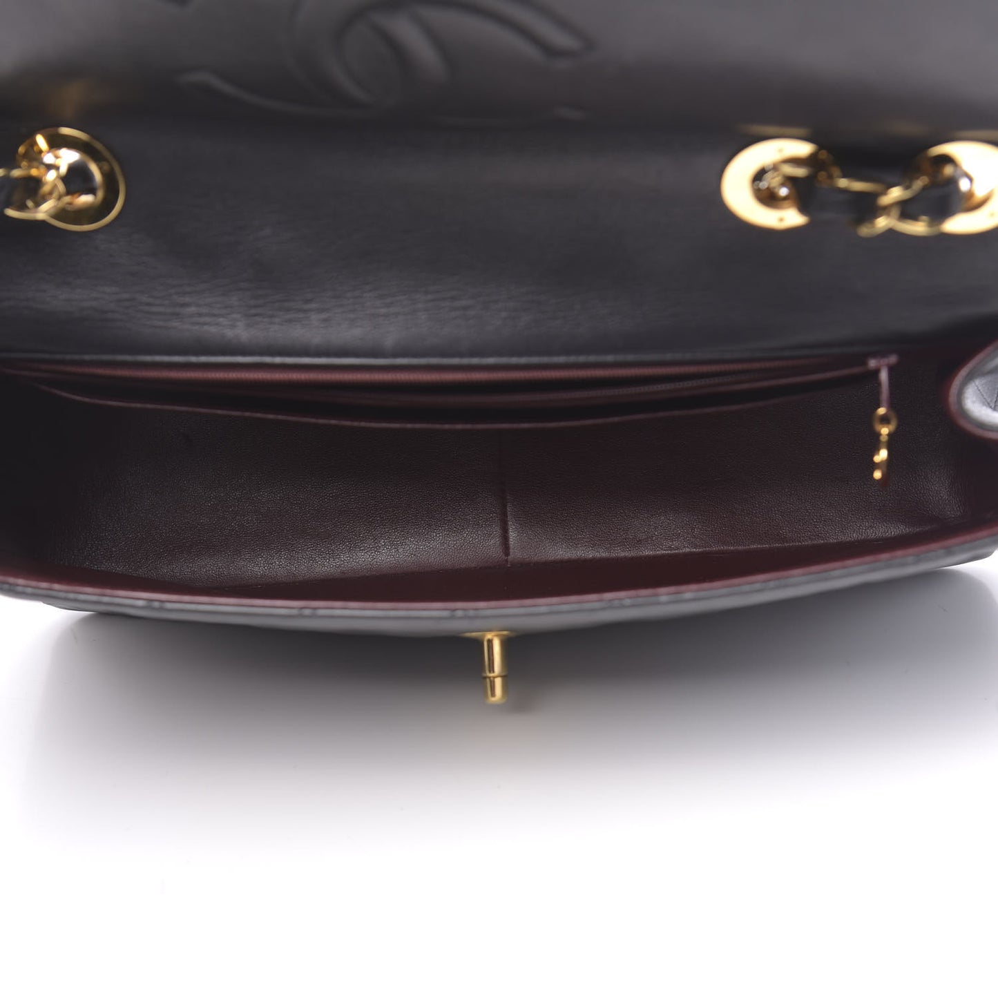 Lambskin Quilted XL Jumbo Single Flap Black