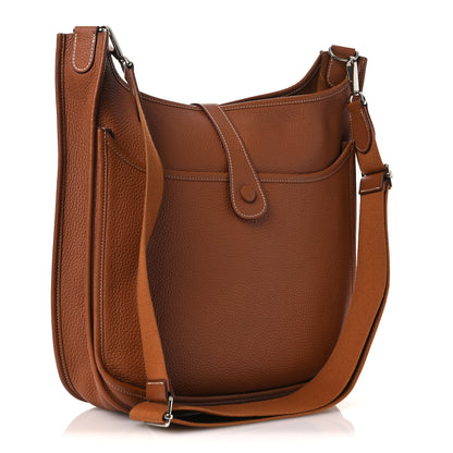 Hermes Taurillon Clemence Evelyne III GM Gold 3 of 12