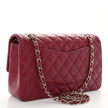 Chanel Lambskin Quilted Medium Double Flap Burgundy 3 of 10