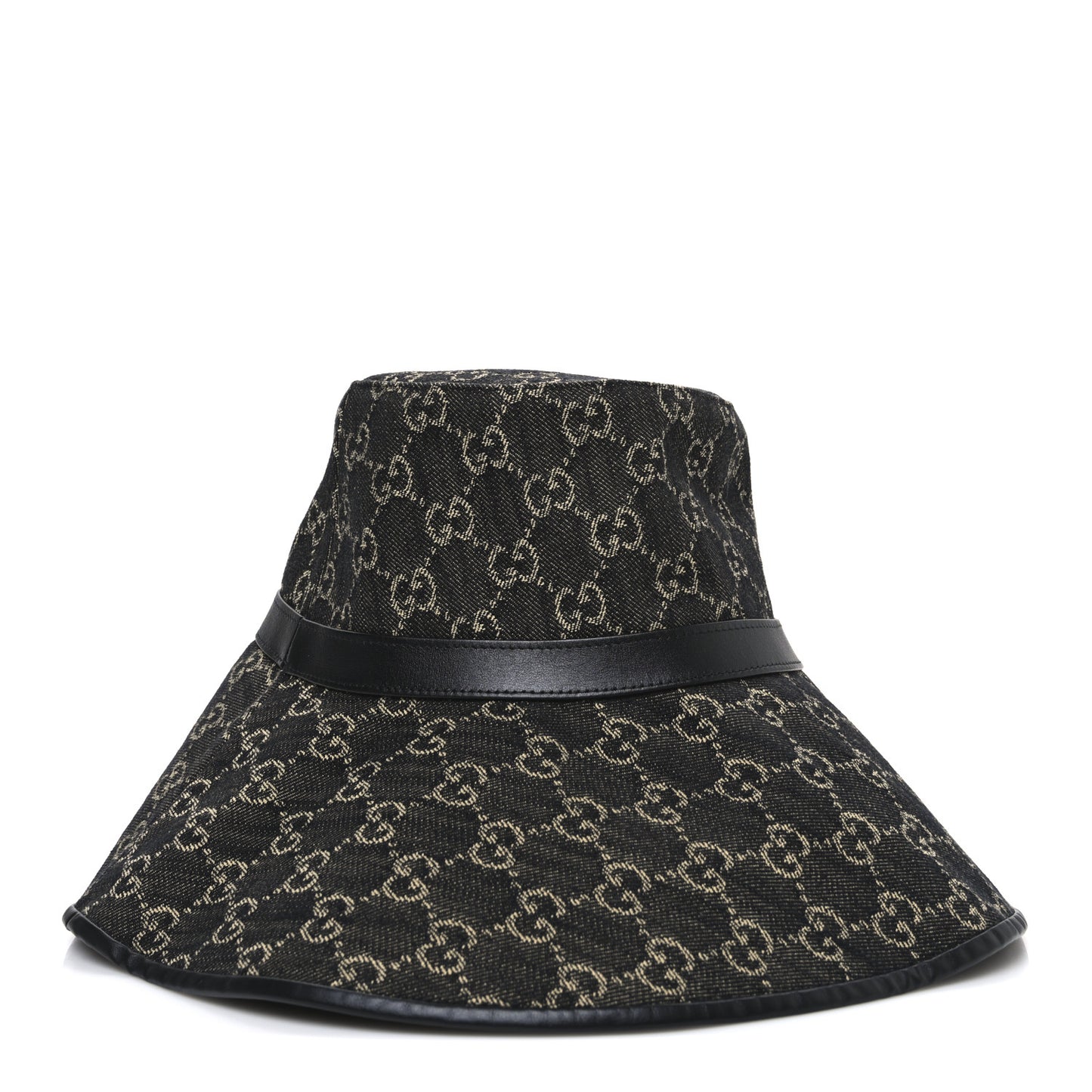 Monogram Wide Brim Hat S Black