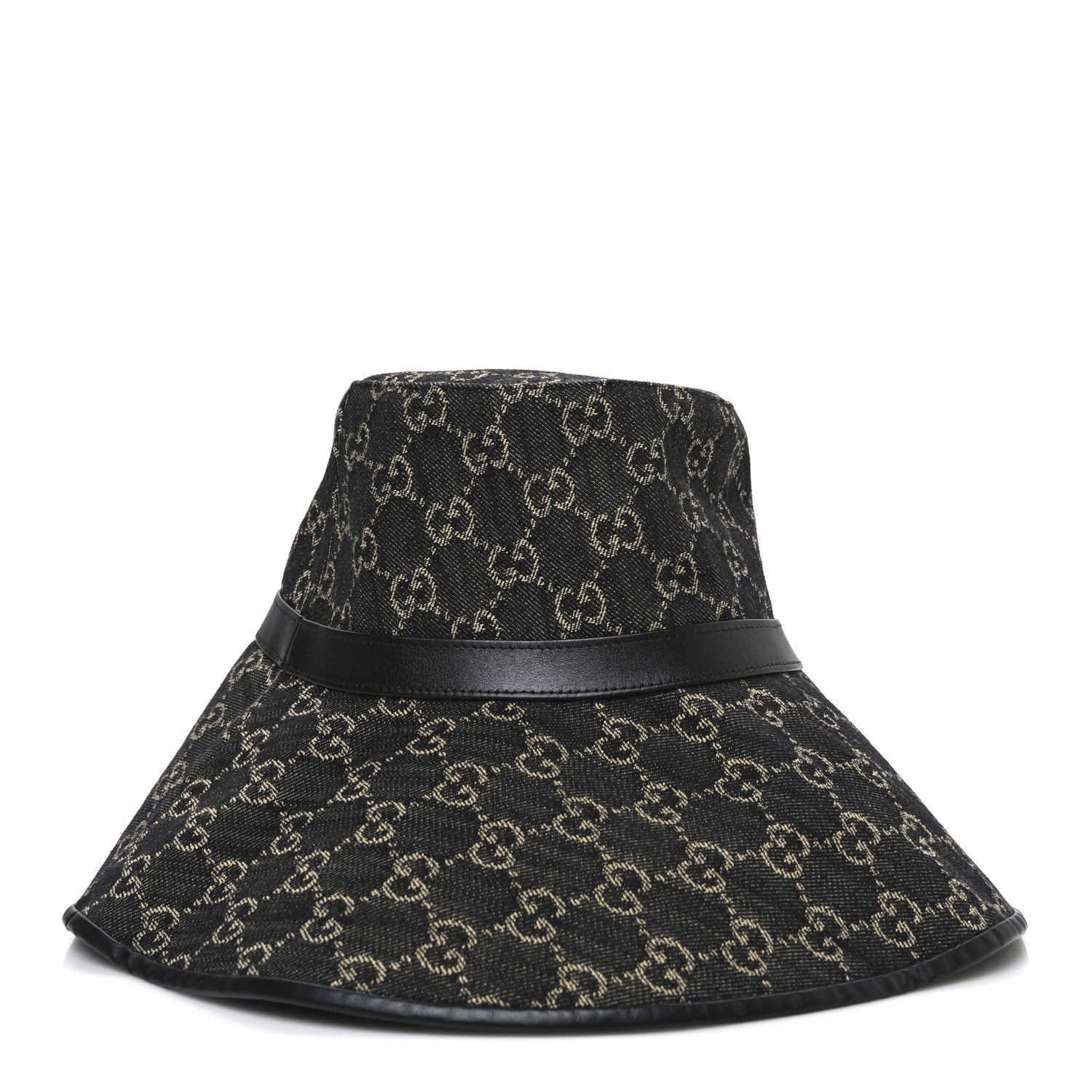 Gucci Monogram Wide Brim Hat S Black 6 of 8
