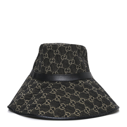 Gucci Monogram Wide Brim Hat S Black 6 of 8