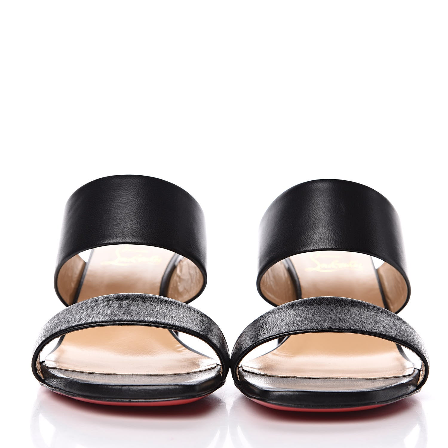 Christian Louboutin Nappa Vasa Opticat 55 Slide Sandals 37.5 Black Gold 2 of 11