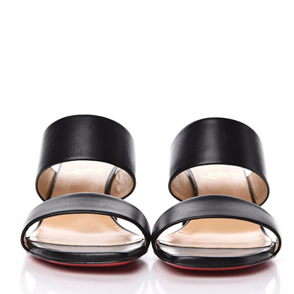 Christian Louboutin Nappa Vasa Opticat 55 Slide Sandals 37.5 Black Gold 2 of 11
