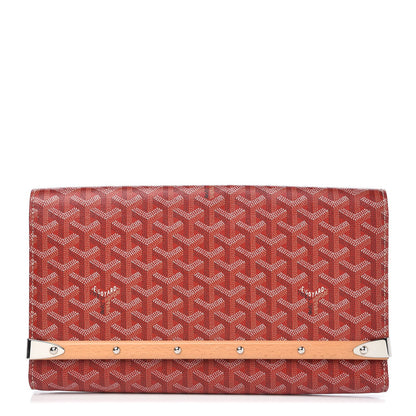 Goyard Goyardine Monte Carlo Bois Clutch Red 1 of 8