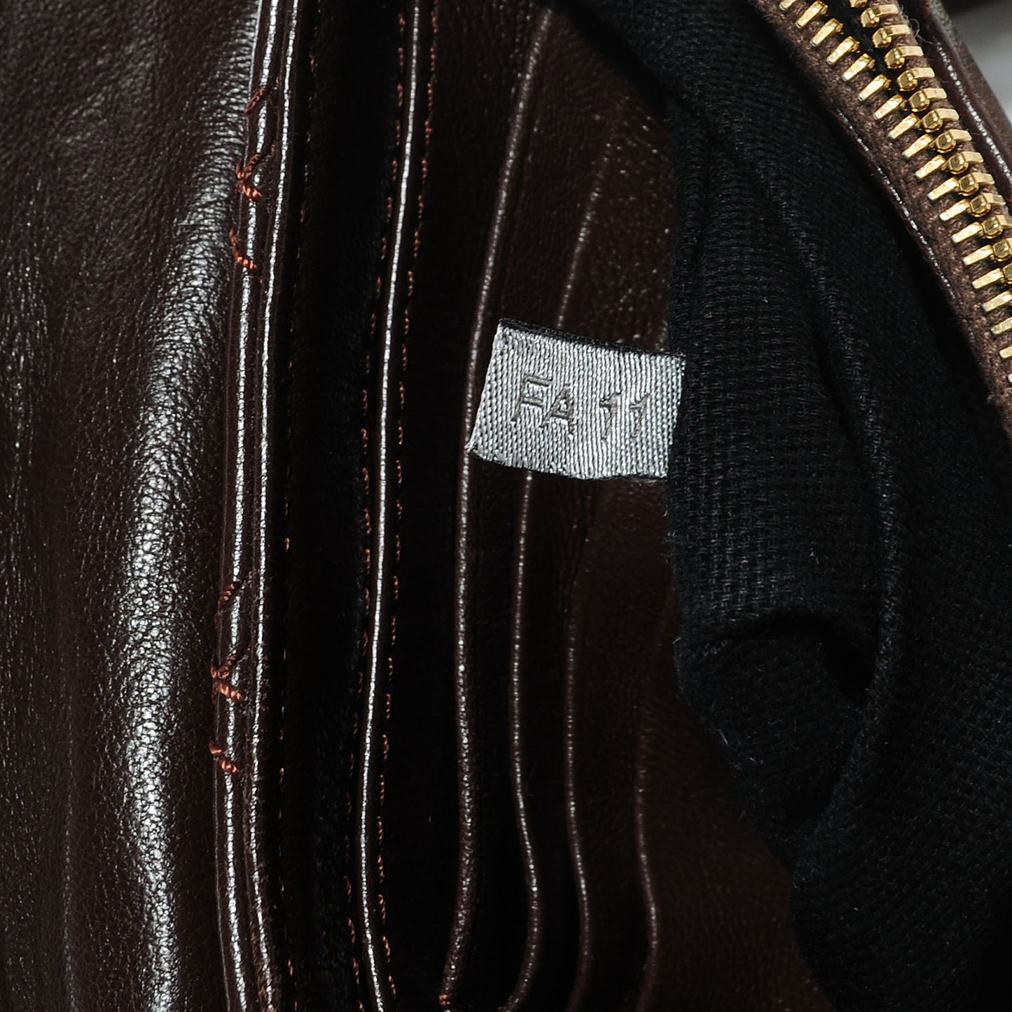 Leather Quilted The Small Single Flap Brown