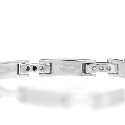 Tiffany 18K White Gold Diamond Atlas Link Bracelet 4 of 6