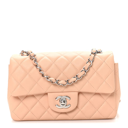 Chanel Lambskin Quilted Mini Rectangular Flap Light Pink 1 of 11