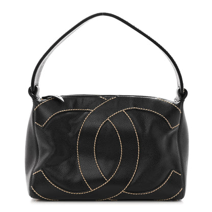 Chanel Caviar CC Stitched Medium Hobo Black 1 of 9