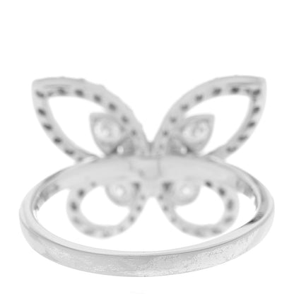 Graff 18K White Gold Diamond Butterfly Silhouette Ring 50 5.5 3 of 7