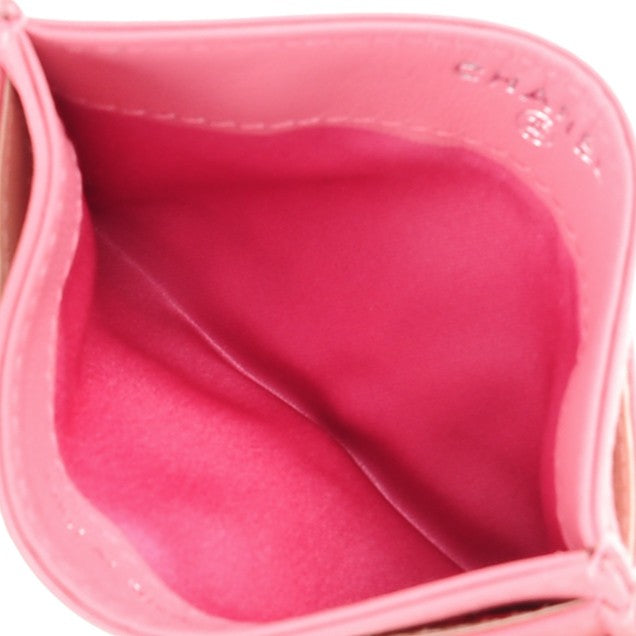 Chanel Lambskin Camellia Embossed Card Holder Pink 5 of 7