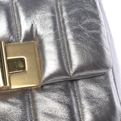Tom Ford Metallic Soft Lambskin Quilted Small Natalia Chain Shoulder Bag Silver 9 of 11