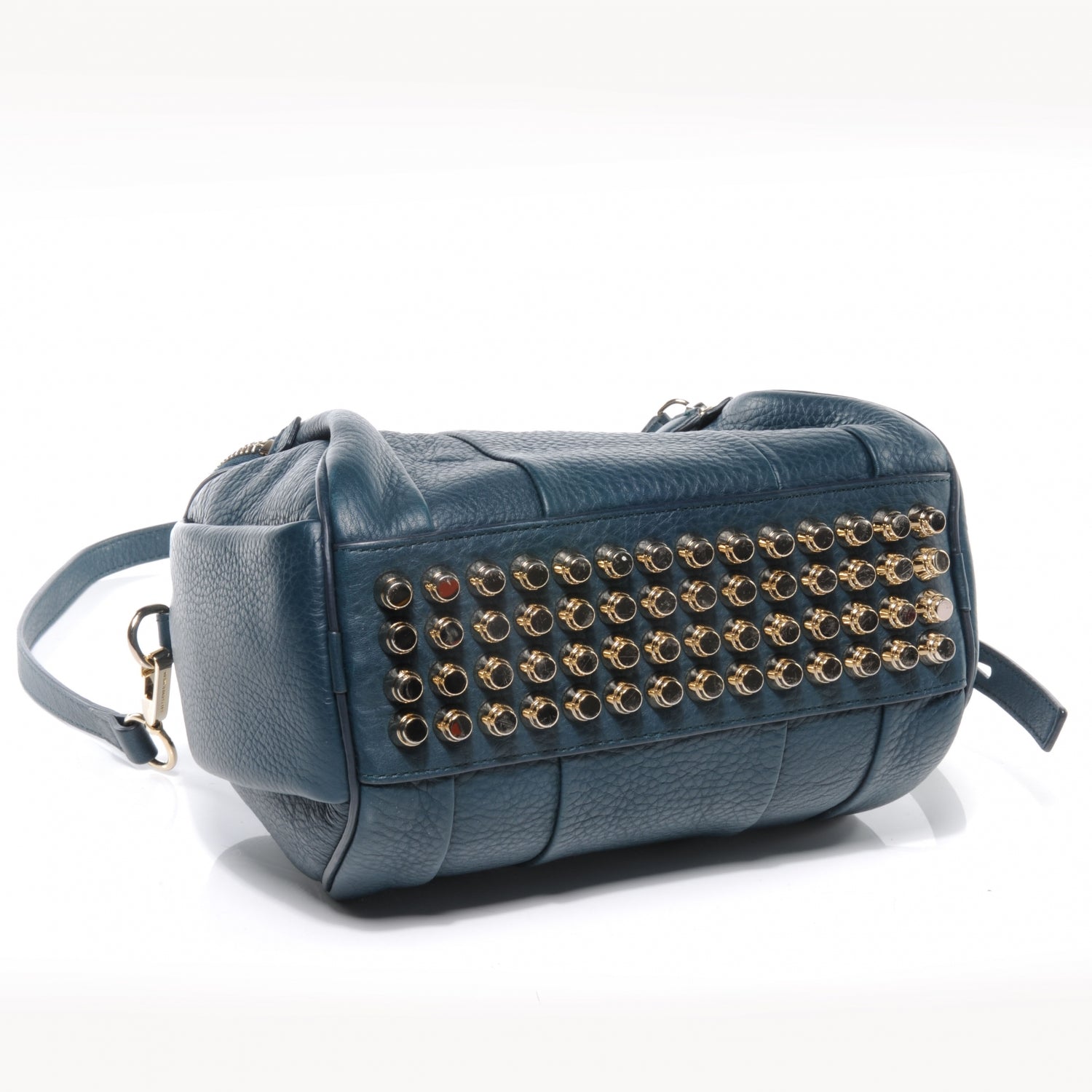 Alexander Wang Pebbled Leather Rockie Dark Argon w Pale Gold Hardware 7 of 7