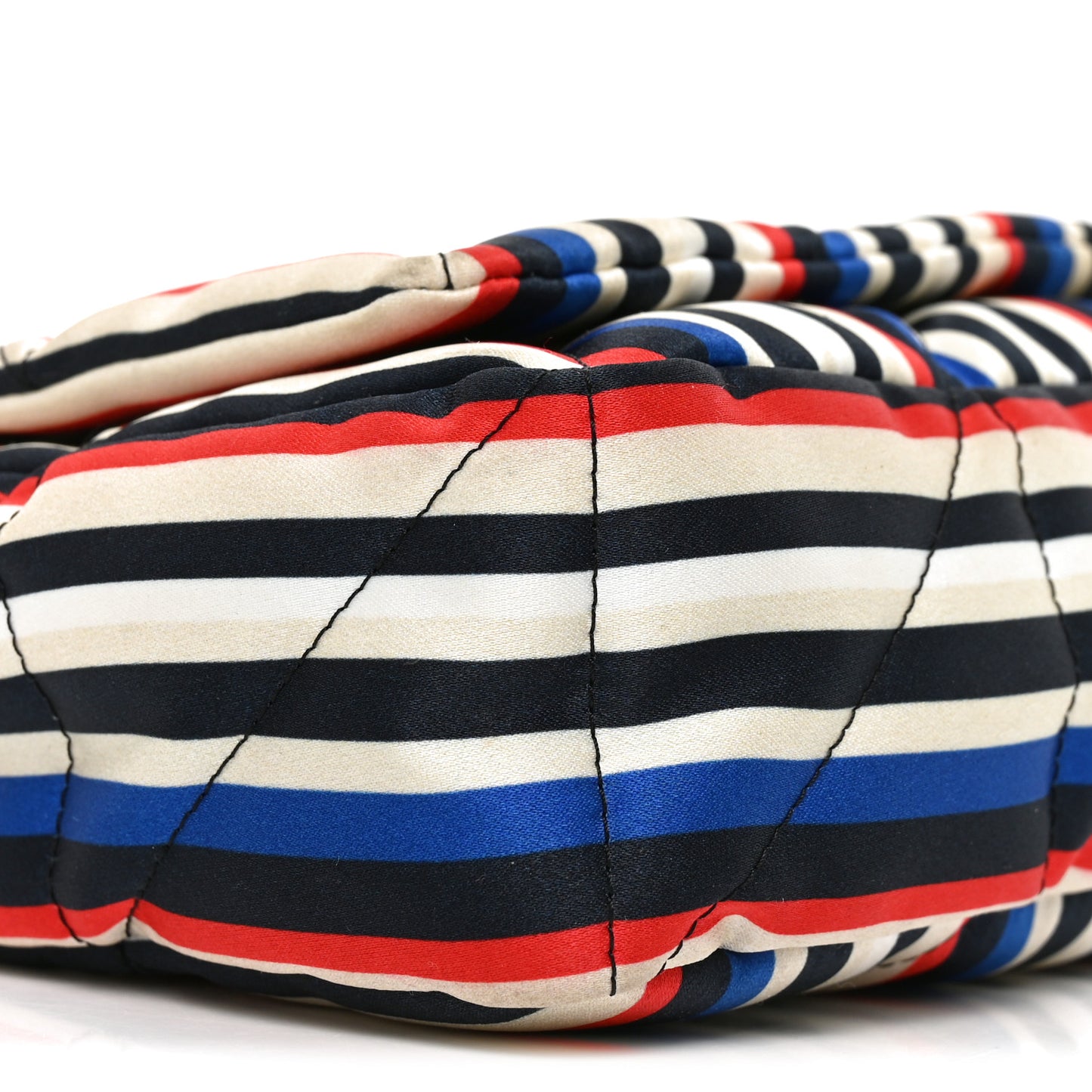 Silk Striped Monogram Medium Jamie Blue Multicolor