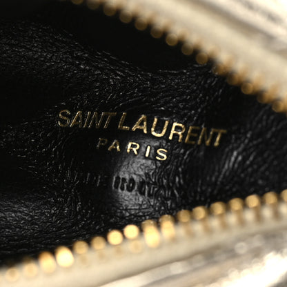 Saint Laurent Metallic Calfskin Berlingo Bag Charm Platino 5 of 6