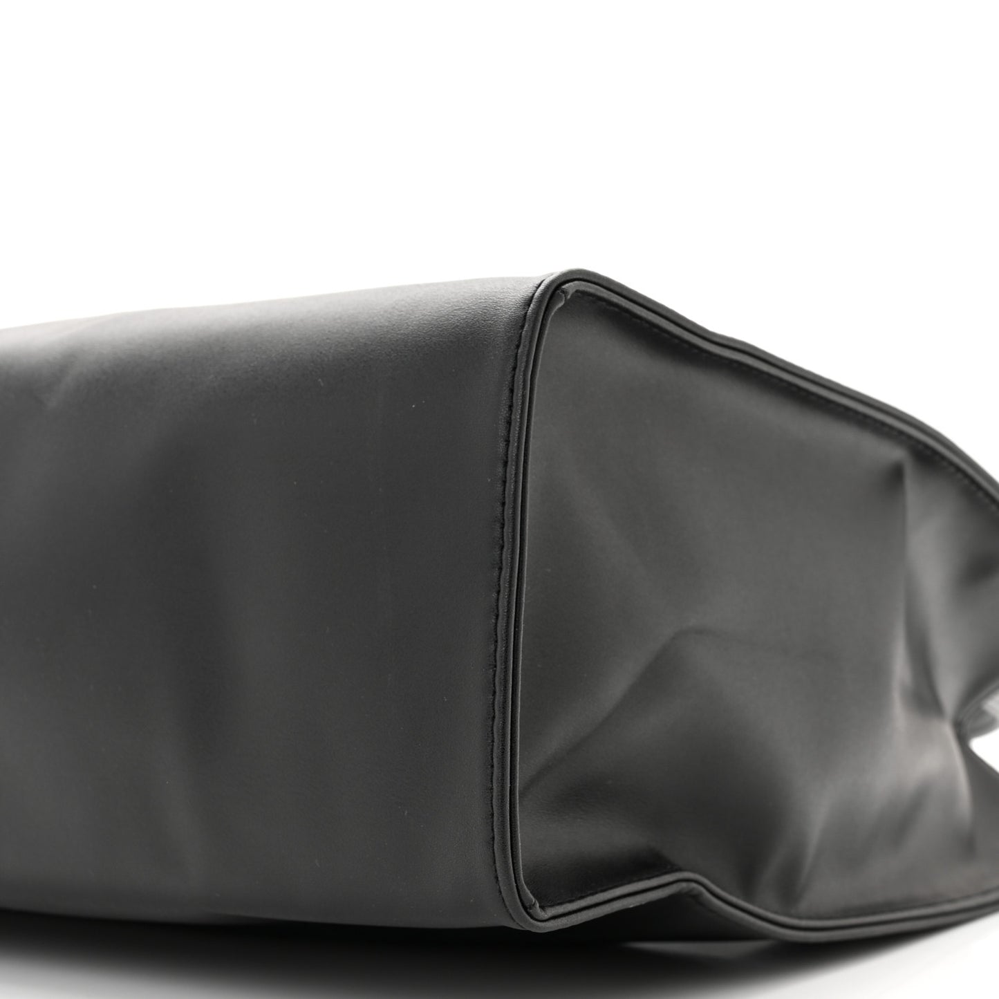 Vegan Leather Medium Shopping Bag Black