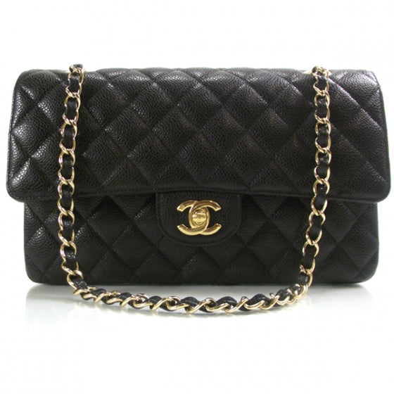 Chanel Caviar Quilted Medium Double Flap Black 1 of 11