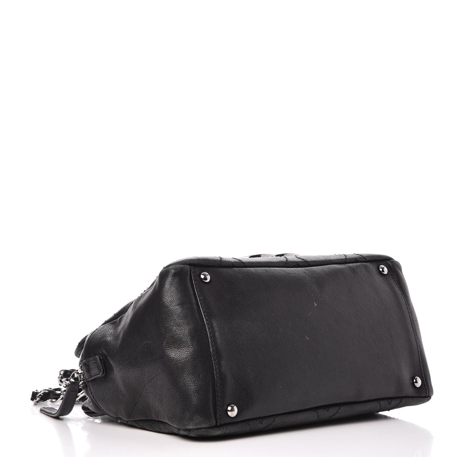 Chanel Calfskin Small Diamond Stitch Tote Black 4 of 13