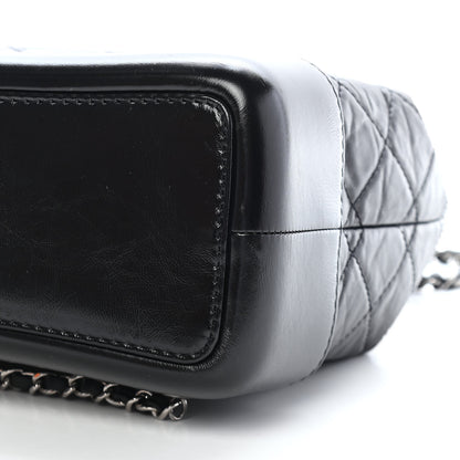 Chanel Aged Calfskin Quilted Small Gabrielle Backpack Black 9 of 9