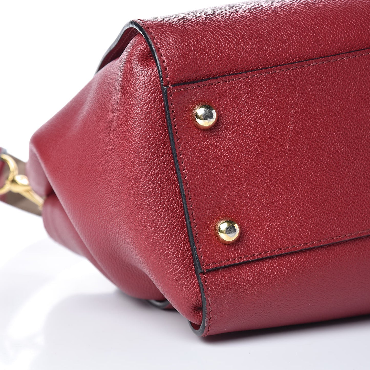 Soft Grain Medium Buckle Tote Parade Red