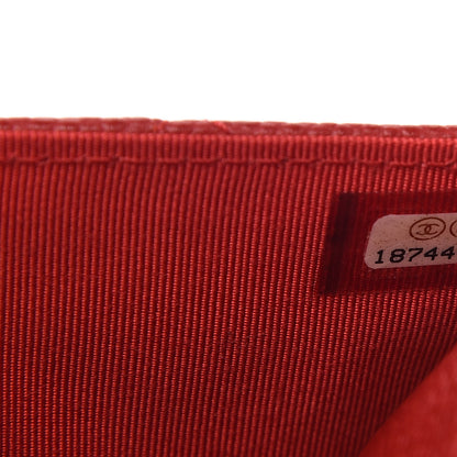 Chanel Caviar Quilted Wallet on Chain WOC Red 10 of 12