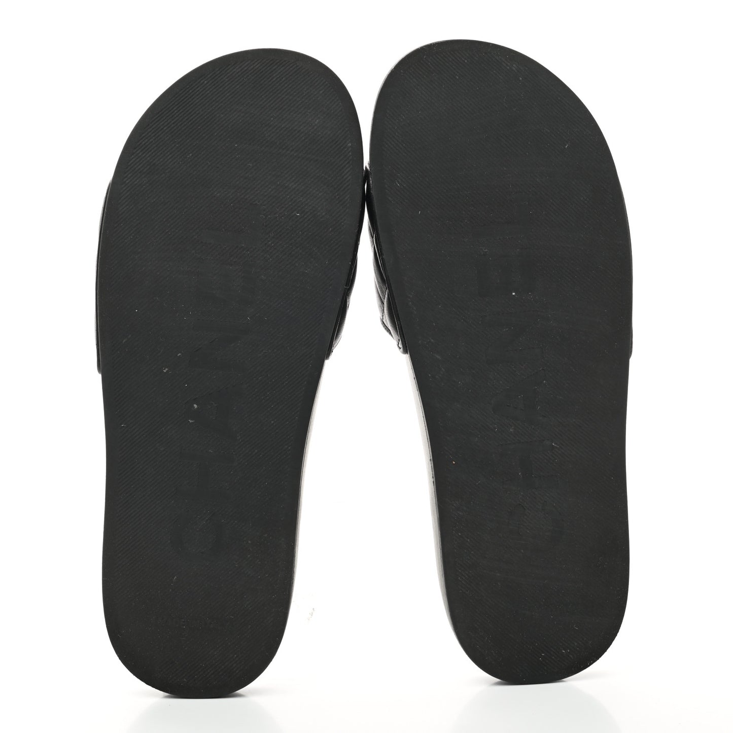 Lambskin Quilted CC Mules Sandals 38 Black