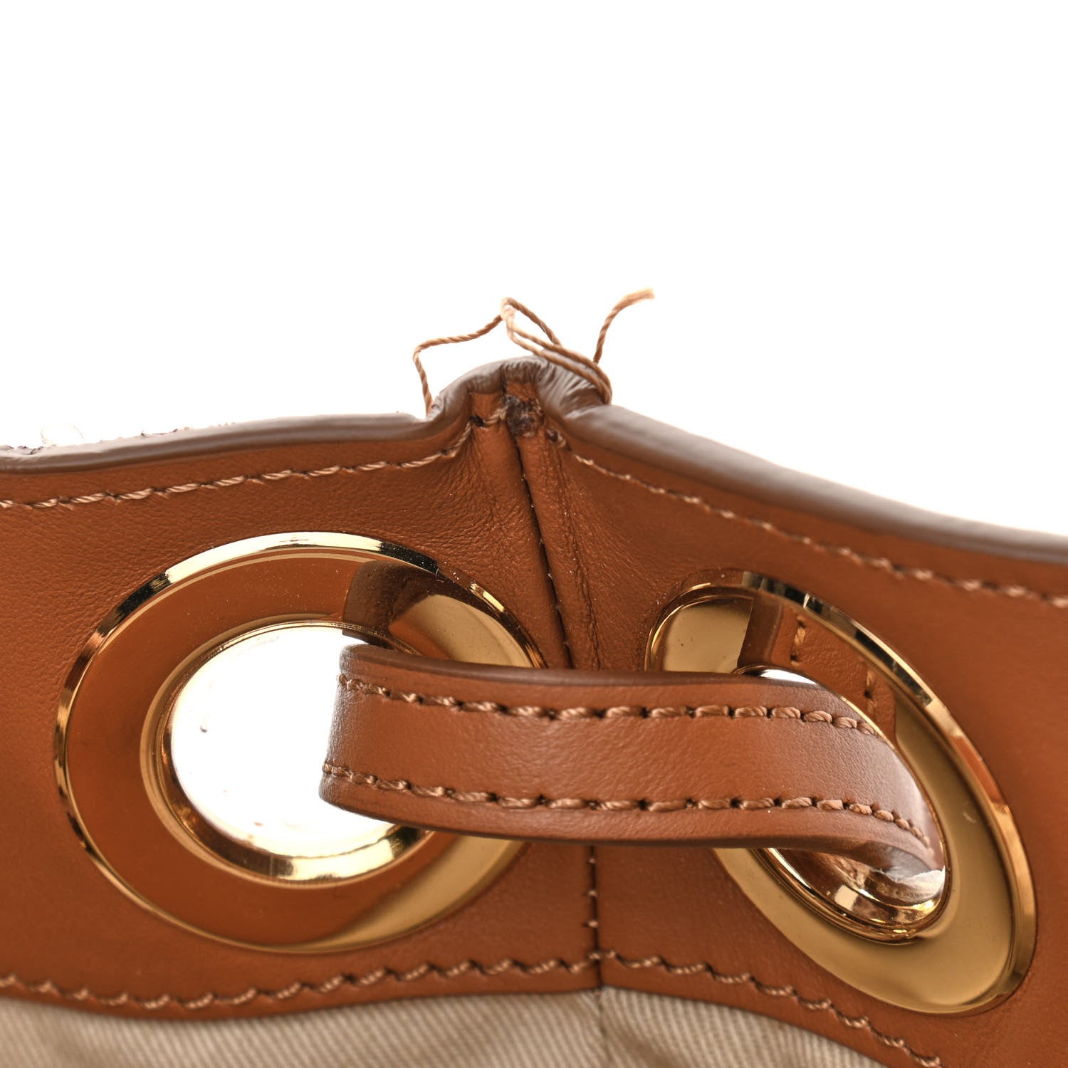 Chloe Smooth Calfskin Little Horses Embroidered Tao Zipped Tote Caramel 11 of 14