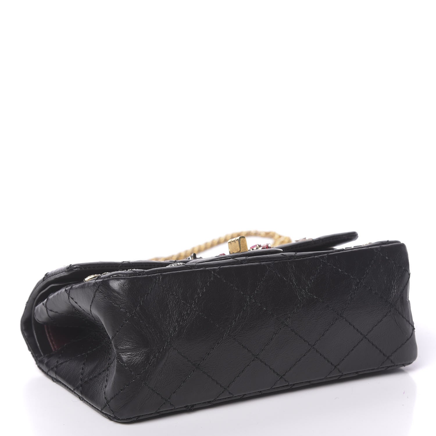 Chanel Aged Calfskin Lucky Charms 2.55 Reissue 224 Flap Black 4 of 12