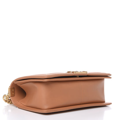 Chanel Calfskin Chevron Quilted Medium Boy Flap Camel 4 of 9
