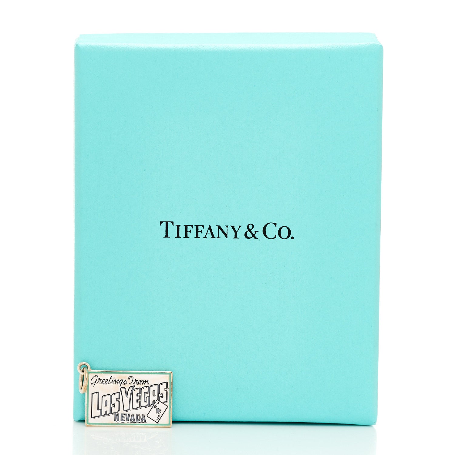 Tiffany Sterling Silver Enamel Las Vegas Postcard Charm Blue 5 of 5