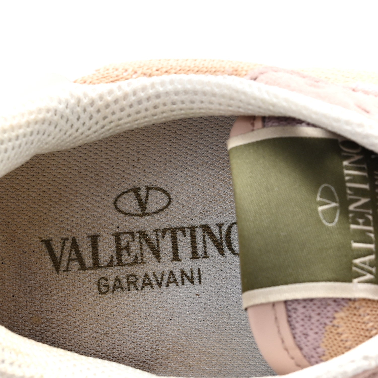 Valentino Garavani Mesh Fabric Suede Camouflage Womens Rockrunner Sneakers 37.5 Multicolor 8 of 10