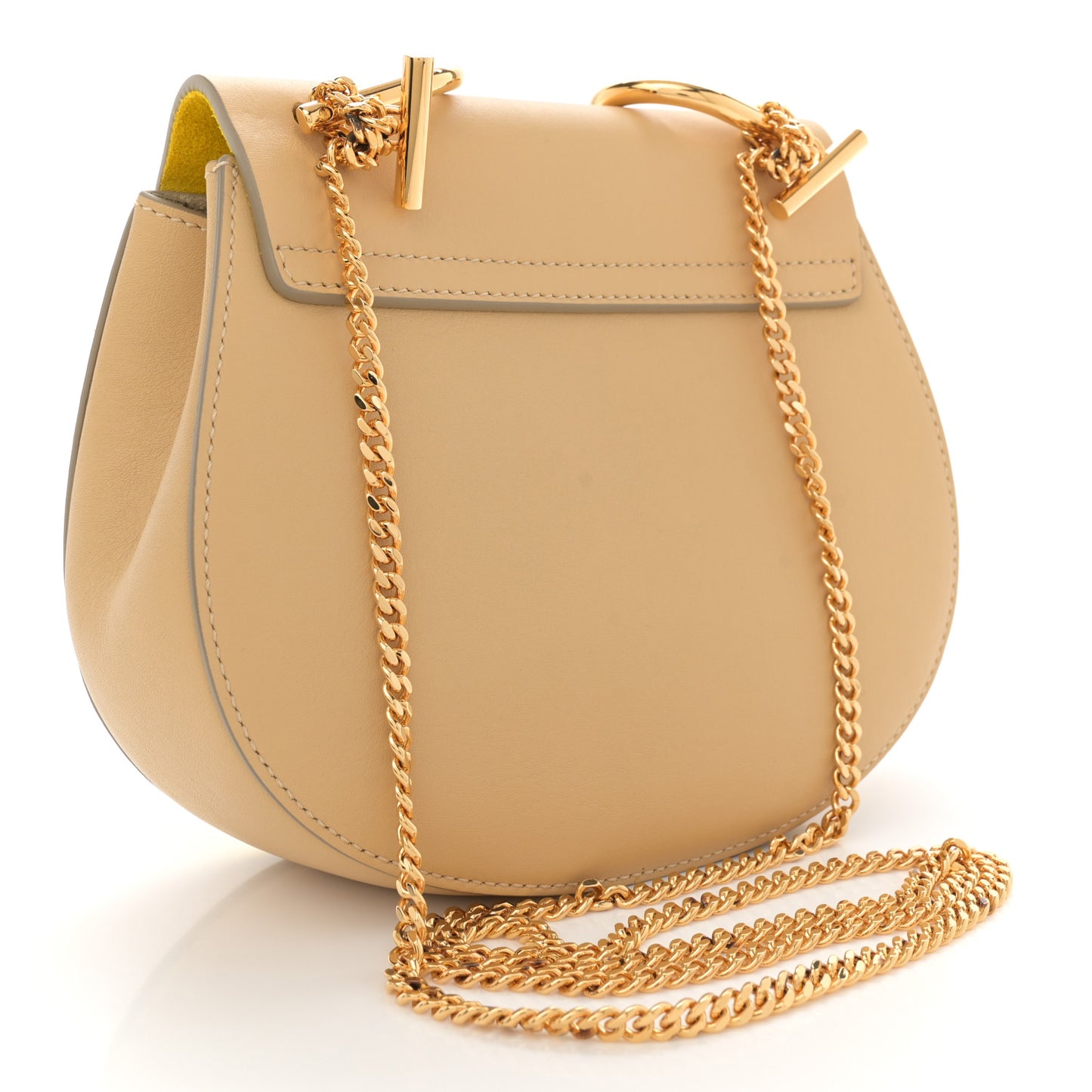Suede Smooth Calfskin Mini Drew Shoulder Bag Cork Beige