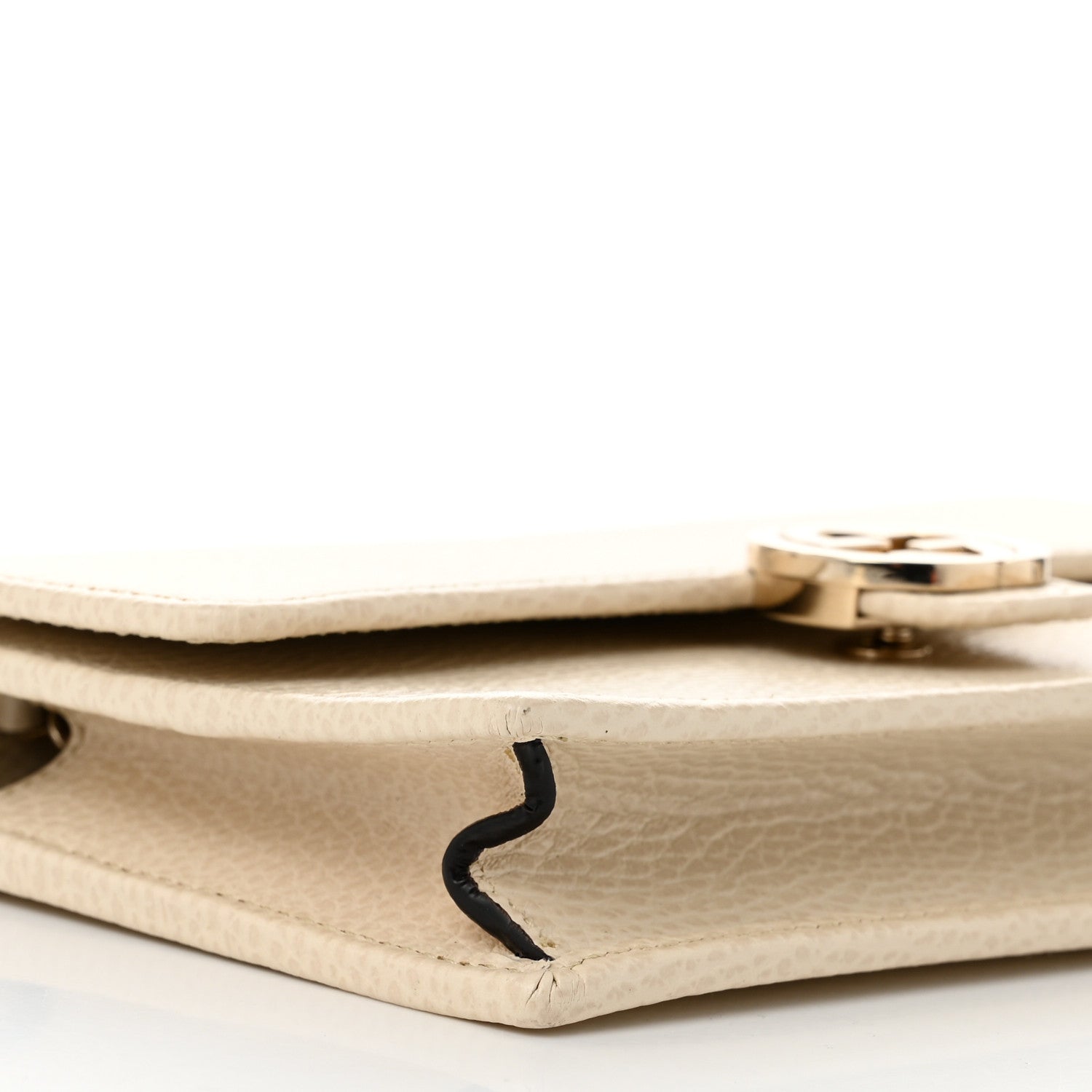 Gucci Dollar Calfskin Interlocking G Chain Wallet Ivoire 8 of 9