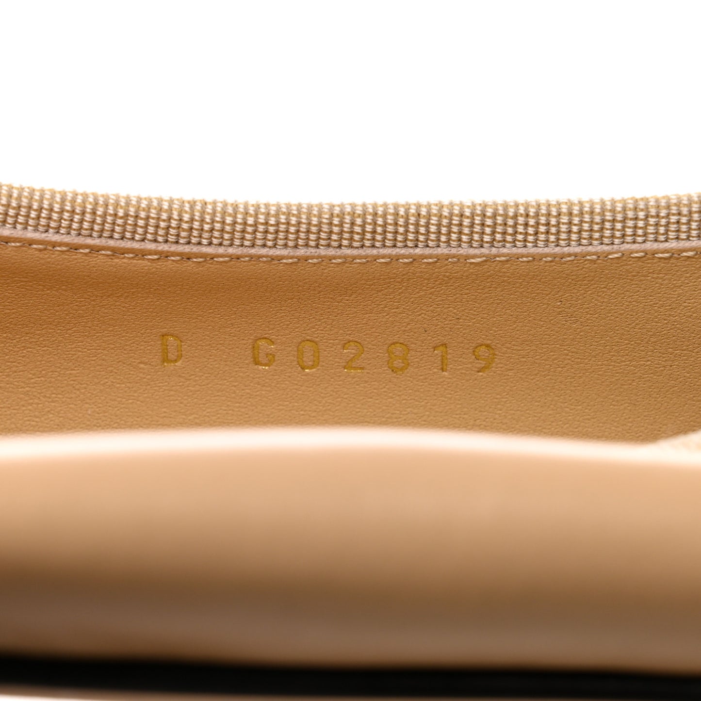 Lambskin Cap Toe CC Ballerina Flats 38 Beige Black