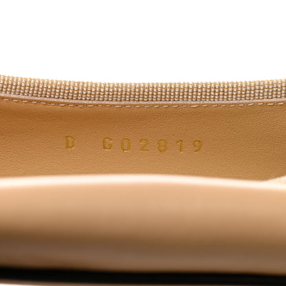 Chanel Lambskin Cap Toe CC Ballerina Flats 38 Beige Black 6 of 10