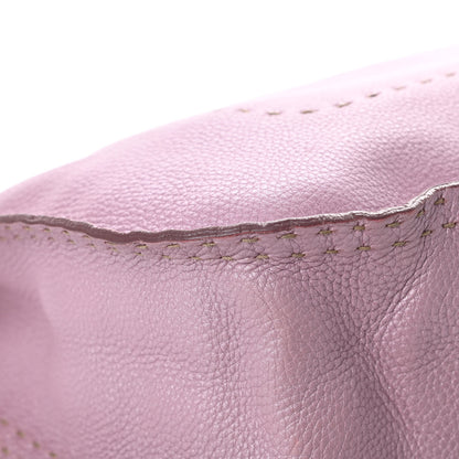 Fendi Metallic Calfskin Romano Selleria Hobo Light Purple 12 of 20